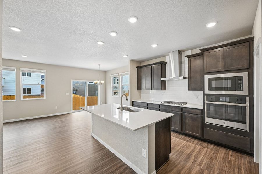 Furnished interior view inside a new home in Ridge at Lorson Ranch, Colorado Springs (Image 5). Furnished interior view inside a new home in Ridge at Lorson Ranch, Colorado Springs (Image 5).