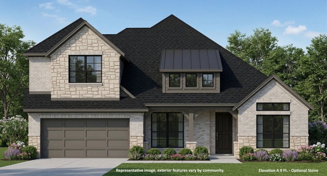 Representative exterior photo of a completed home built from the Windsor by John Houston Homes in Chapel Ridge, Lorena, TX (Image 6).
