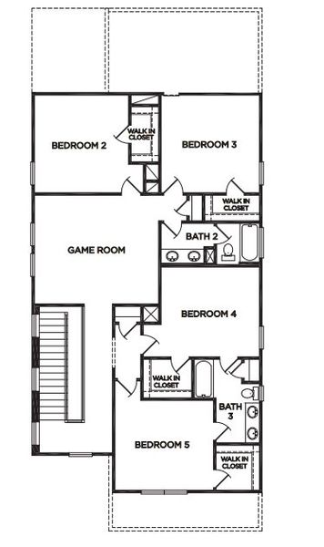 2D floor plan layout for the The Trenton by McKinley Homes in Colony at Pinehurst, Pinehurst, TX (Image 3).