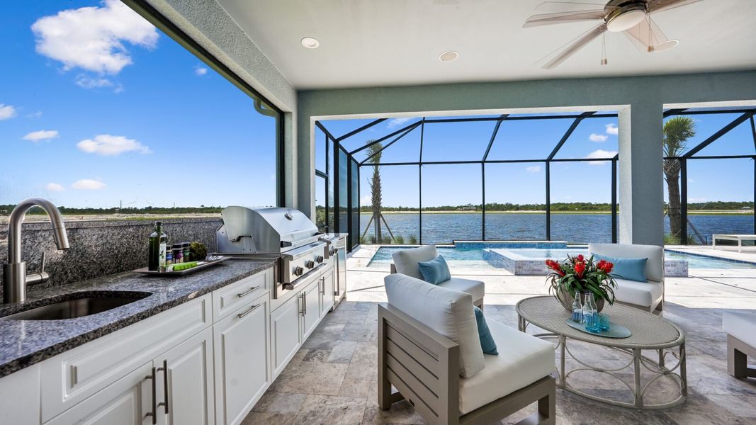 Exterior details and patio area of a home in SkySail, Naples (Image 23).