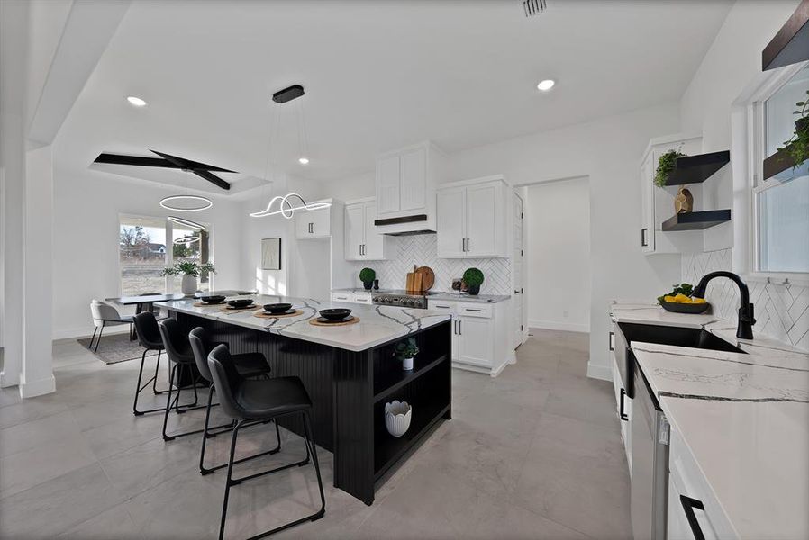 Furnished interior view inside a new home in , Celeste (Image 30).