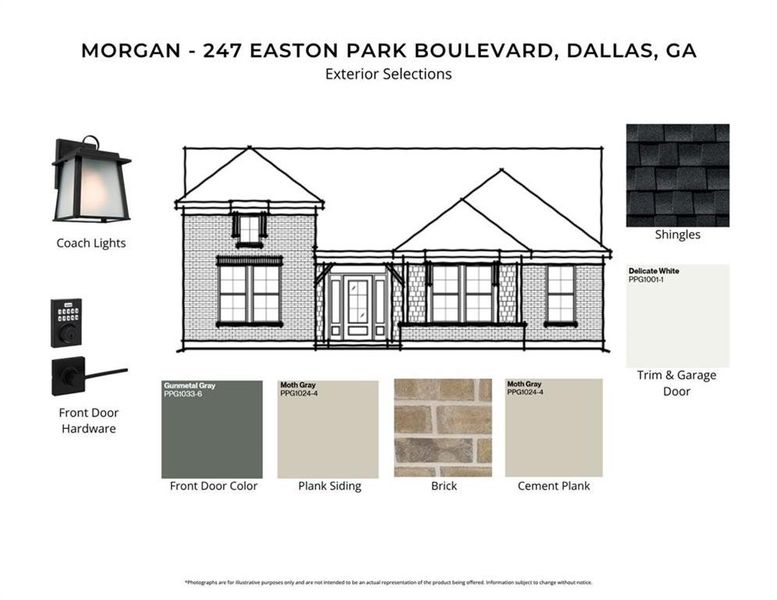 Sample of building materials used in homes in Easton Park, Dallas (Image 3).