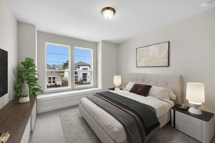 Furnished interior view inside a new home in Bridgeland, Cypress (Image 17).