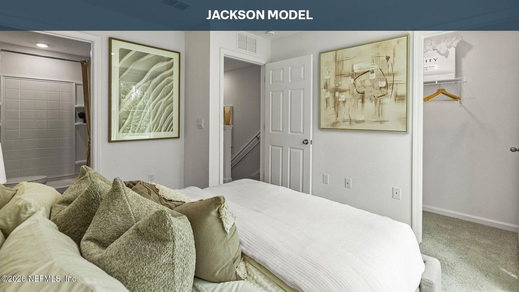 Furnished interior view inside a new home in Cordera Townhomes, St. Augustine (Image 14).