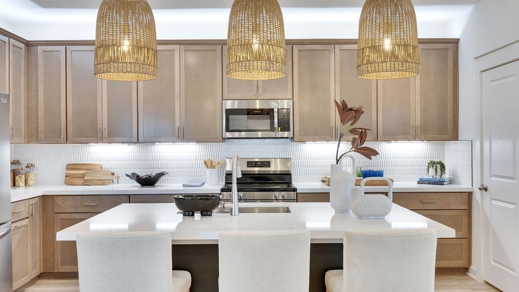 Representative furnished interior of a home built from the Meyerson by DRB Homes in Infinity Square, Kyle (Image 16).