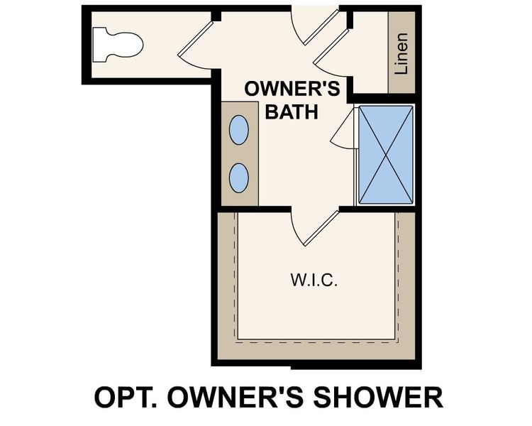 2D floor plan layout of this home in The Glen at Stallion Run, Buda, TX (Image 3).