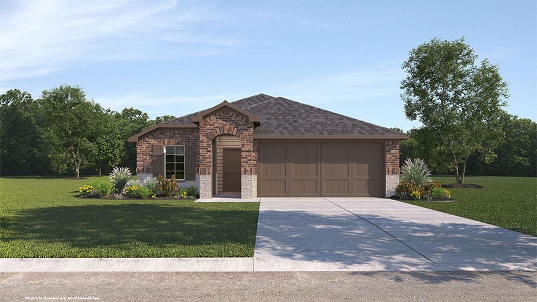 Front exterior of a new home in Terra Vista, Lubbock, TX, highlighting curb appeal (Image 14). Front exterior of a new home in Terra Vista, Lubbock, TX, highlighting curb appeal (Image 14).