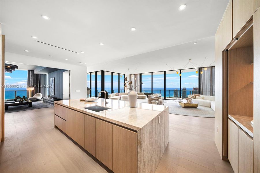 Furnished interior view inside a new home in , Miami Beach (Image 47).