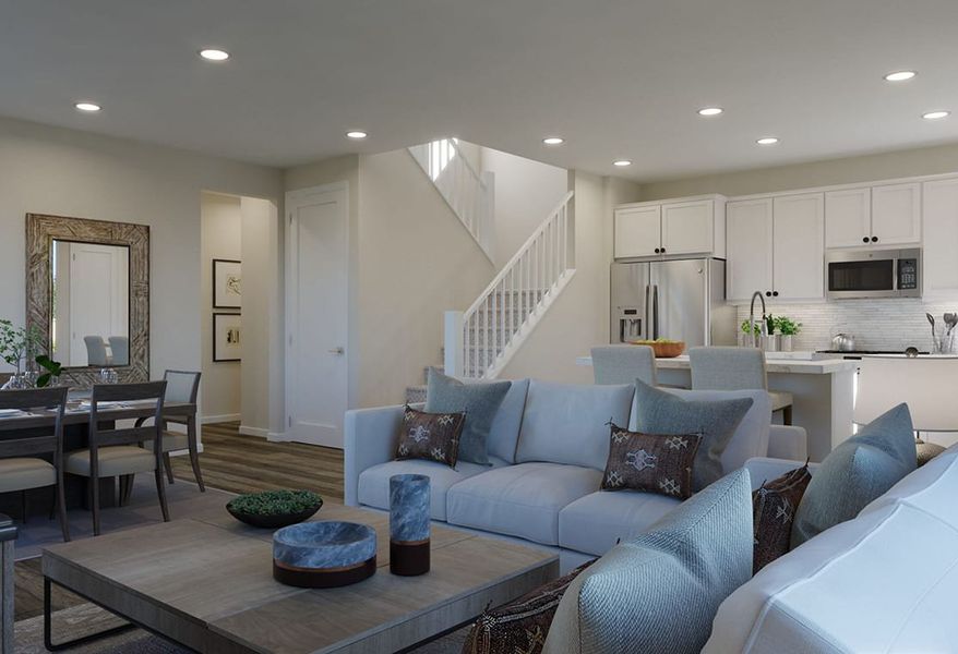 Furnished interior view inside a new home in Painted Prairie, Aurora (Image 5).