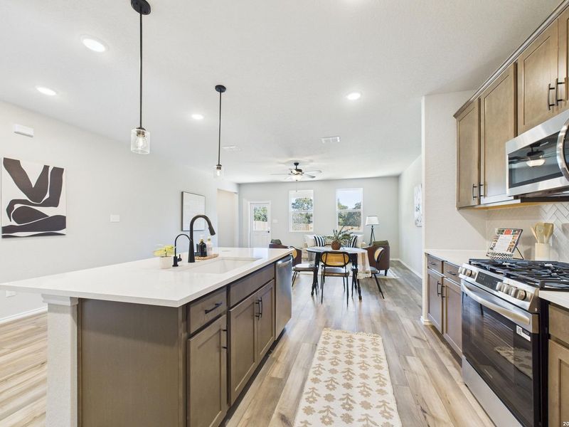 Furnished interior view inside a new home in Bricewood, San Antonio (Image 11).