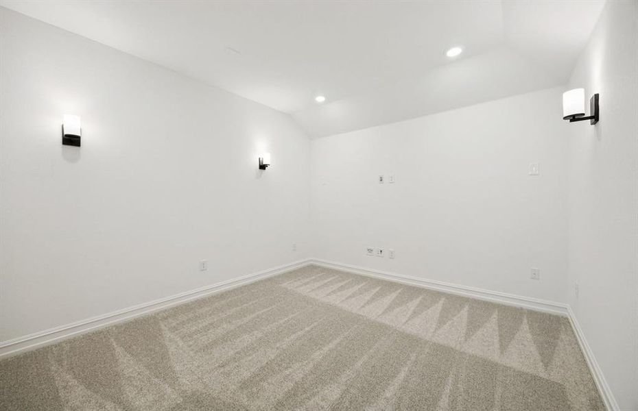 Deep media room*real home pictured