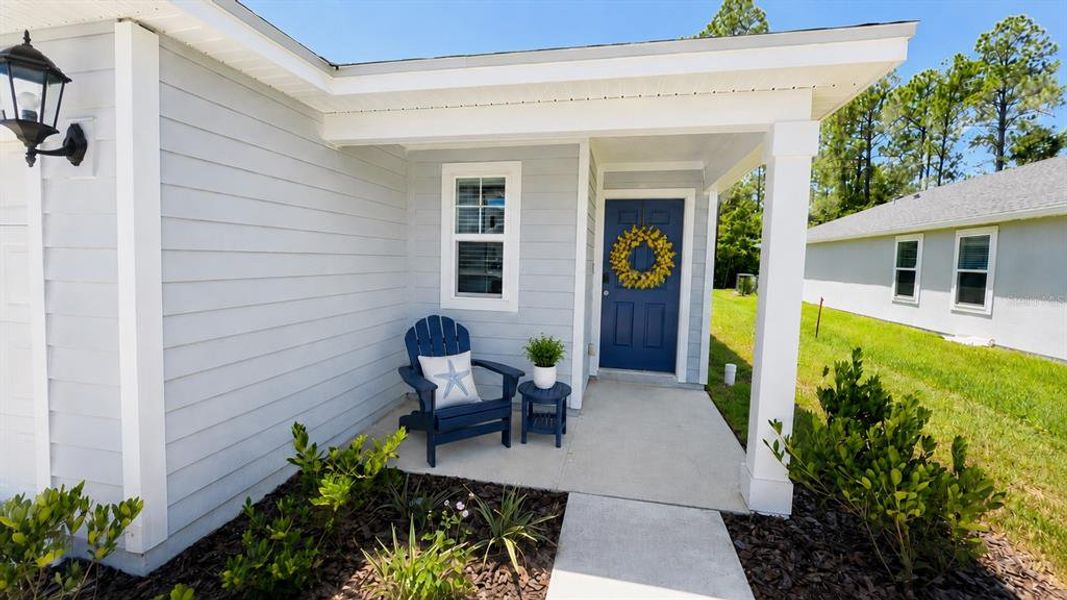 Exterior details and patio area of a home in , Palm Coast (Image 3). Exterior details and patio area of a home in , Palm Coast (Image 3).