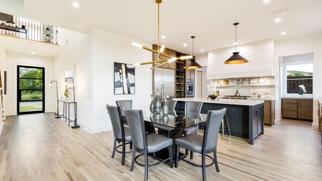 Dining room featuring light hardwood / wood-style floors