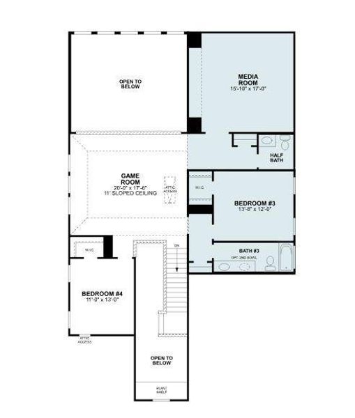 2D floor plan layout of this home in Lilyana, Celina, TX (Image 3). 2D floor plan layout of this home in Lilyana, Celina, TX (Image 3).