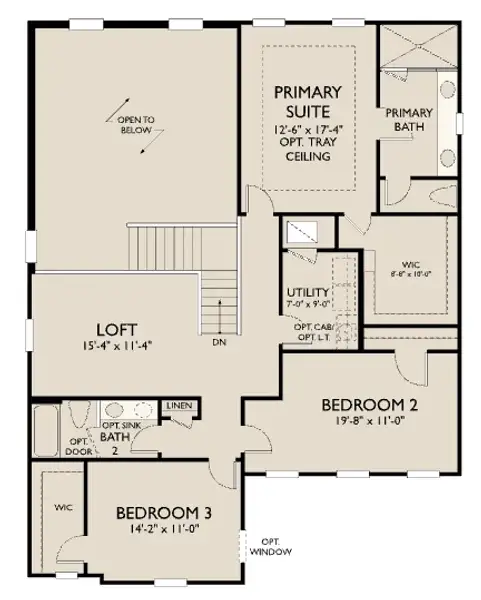 2D floor plan layout of this home in Northlake at Ovation, Winter Garden, FL (Image 3).