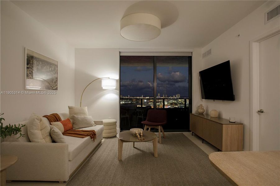 Furnished interior view inside a new home in , Miami (Image 6).