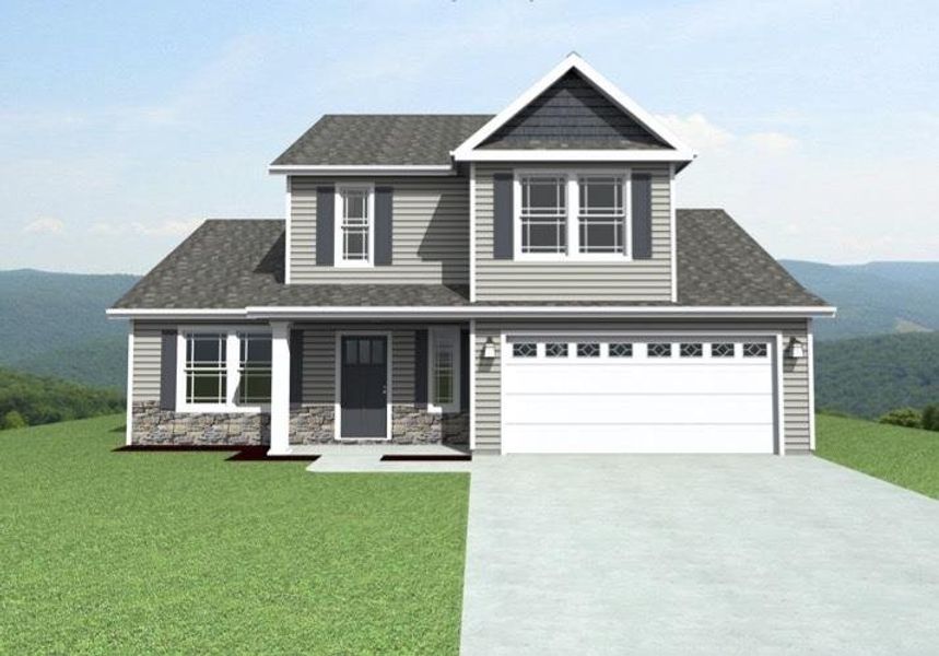 Front exterior of a new home in Mills Gin, Campobello, SC, highlighting curb appeal (Image 1). Front exterior of a new home in Mills Gin, Campobello, SC, highlighting curb appeal (Image 1).