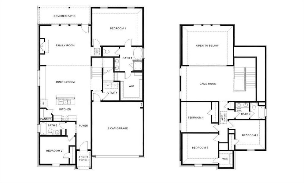 2D floor plan layout of this home in The Landing at Hidden Lakes, McKinney, TX (Image 4). 2D floor plan layout of this home in The Landing at Hidden Lakes, McKinney, TX (Image 4).