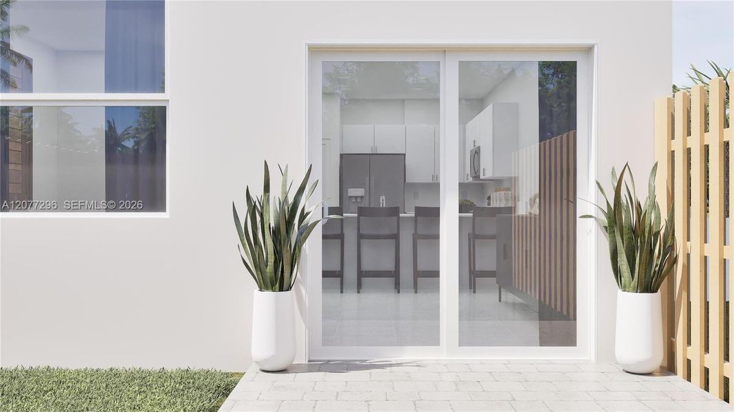 Exterior details and patio area of a home in , Florida City (Image 2). Exterior details and patio area of a home in , Florida City (Image 2).