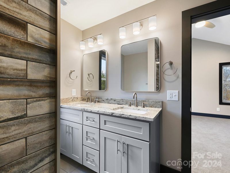 Double sink vanity in Primary BR