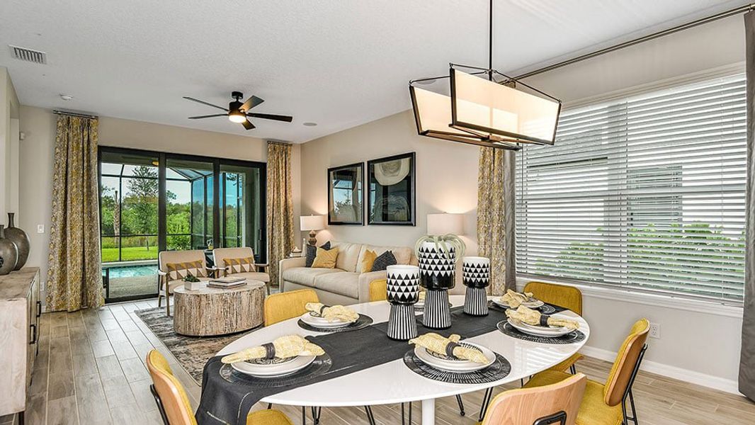 Furnished interior view inside a new home in Indigo Creek, Apollo Beach (Image 5). Furnished interior view inside a new home in Indigo Creek, Apollo Beach (Image 5).
