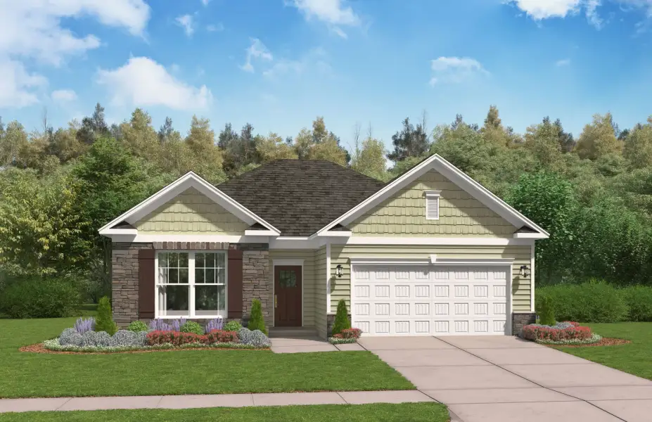 Representative exterior photo of a completed home built from the The Everest by Stanley Martin Homes in Bell Meadows, Winnabow, NC (Image 25).