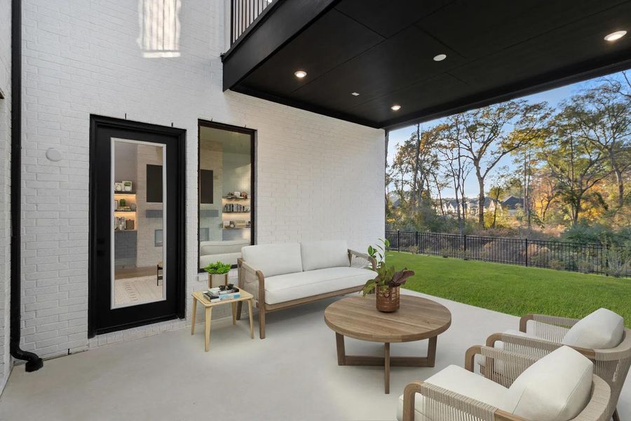 Lyndon C outdoor living area