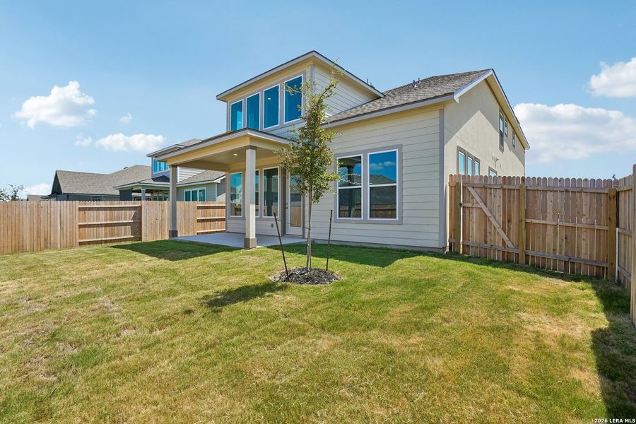 Exterior details and patio area of a home in August Fields, New Braunfels (Image 19).