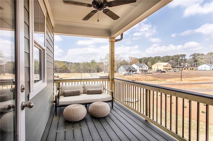 Exterior details and patio area of a home in Poppy at GreenHouse, Marietta (Image 3). Exterior details and patio area of a home in Poppy at GreenHouse, Marietta (Image 3).