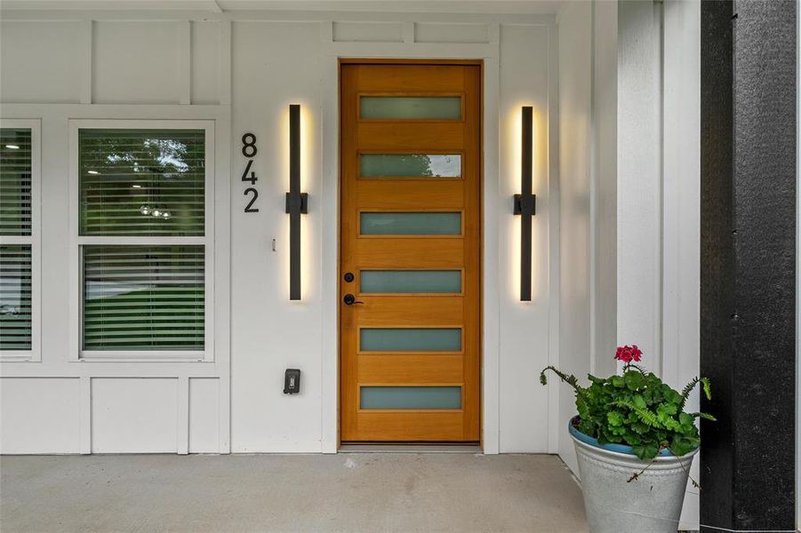 Exterior details and patio area of a home in , Woodway (Image 26).