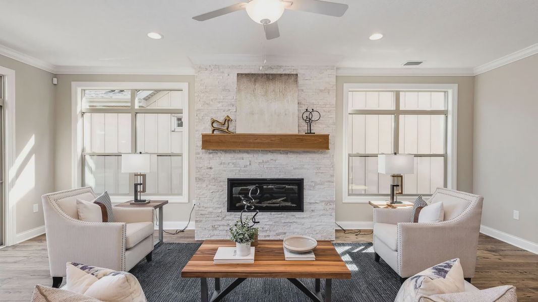 Representative furnished interior of a home built from the Capri by Epcon Communities in The Courtyards at Oak Grove, Durham (Image 11).
