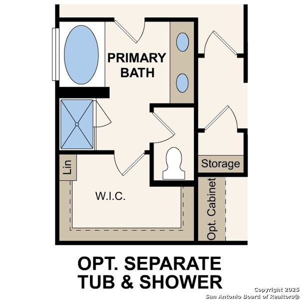 2D floor plan layout of this home in Cinco Lakes, San Antonio, TX (Image 3).