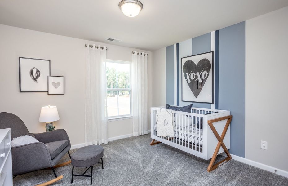 Furnished interior view inside a new home in Exchange at 401, Raleigh (Image 11). Furnished interior view inside a new home in Exchange at 401, Raleigh (Image 11).