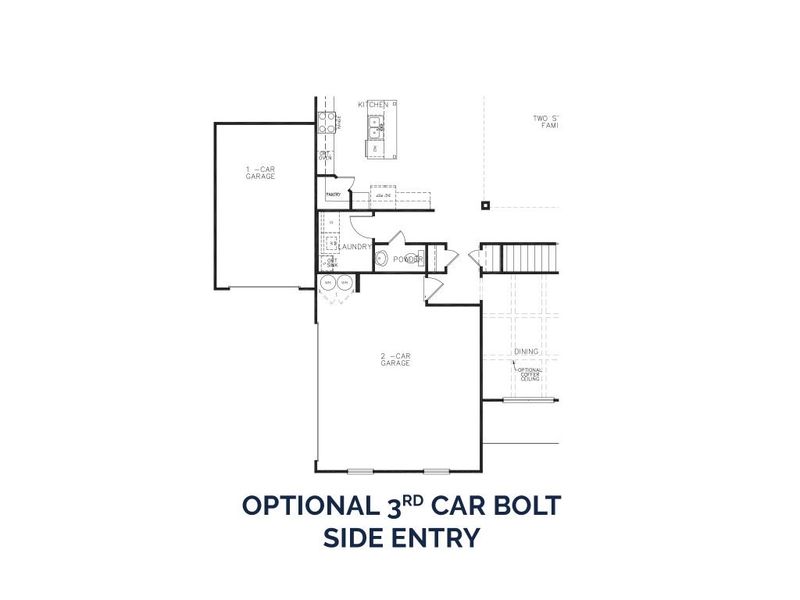 2D floor plan layout for the The Newburgh by Stephen Elliott Homes in Oak Mountain View, Carrollton, GA (Image 5).
