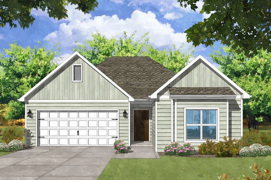 Representative exterior photo of a completed home built from the Townsend by Center Park Homes in Sweetbay Cove, Summerville, SC (Image 11). Representative exterior photo of a completed home built from the Townsend by Center Park Homes in Sweetbay Cove, Summerville, SC (Image 11).