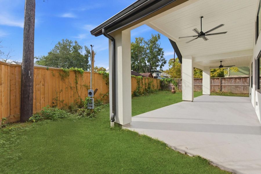 Exterior details and patio area of a home in , Houston (Image 29).
