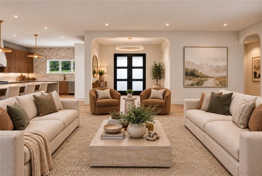 Furnished interior view inside a new home in , Dunwoody (Image 39).