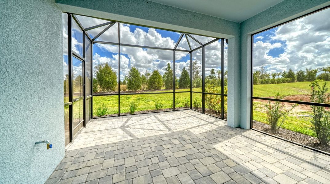 Exterior details and patio area of a home in Palm Grove, Lakewood Ranch (Image 3). Exterior details and patio area of a home in Palm Grove, Lakewood Ranch (Image 3).