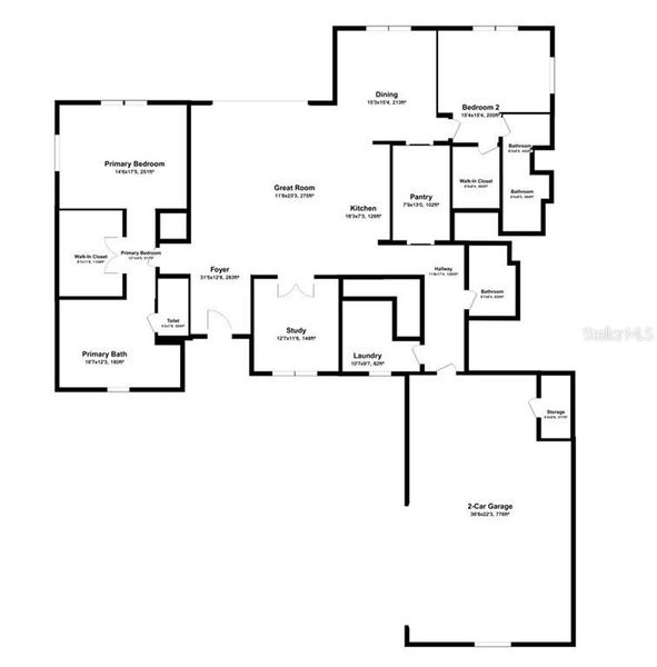2D floor plan layout of this home in , Ocala, FL (Image 4).