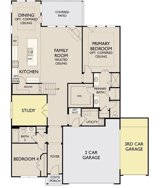2D floor plan layout of this home in Westland Ranch, League City, TX (Image 3).