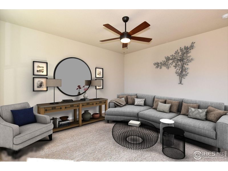 Furnished interior view inside a new home in Union Colony West, Greeley (Image 7).