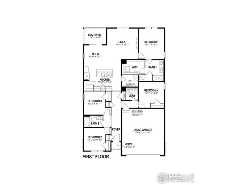 2D floor plan layout of this home in Vantage, Berthoud, CO (Image 2). 2D floor plan layout of this home in Vantage, Berthoud, CO (Image 2).
