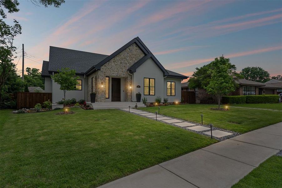 Front exterior of a new home in , Dallas, TX, highlighting curb appeal (Image 24). Front exterior of a new home in , Dallas, TX, highlighting curb appeal (Image 24).