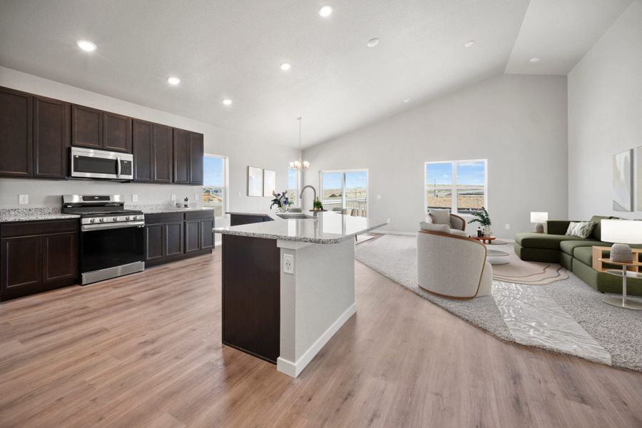 Representative furnished interior of a home built from the The Jackson by View Homes in Jackson Creek North, Monument (Image 10).