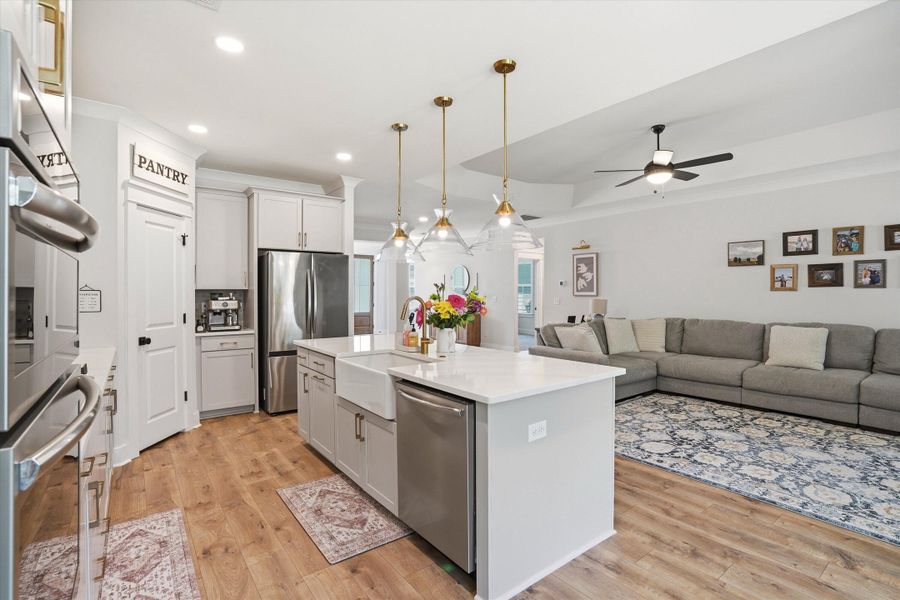 Furnished interior view inside a new home in Tidewater at Lakes of Cane Bay, Summerville (Image 32).