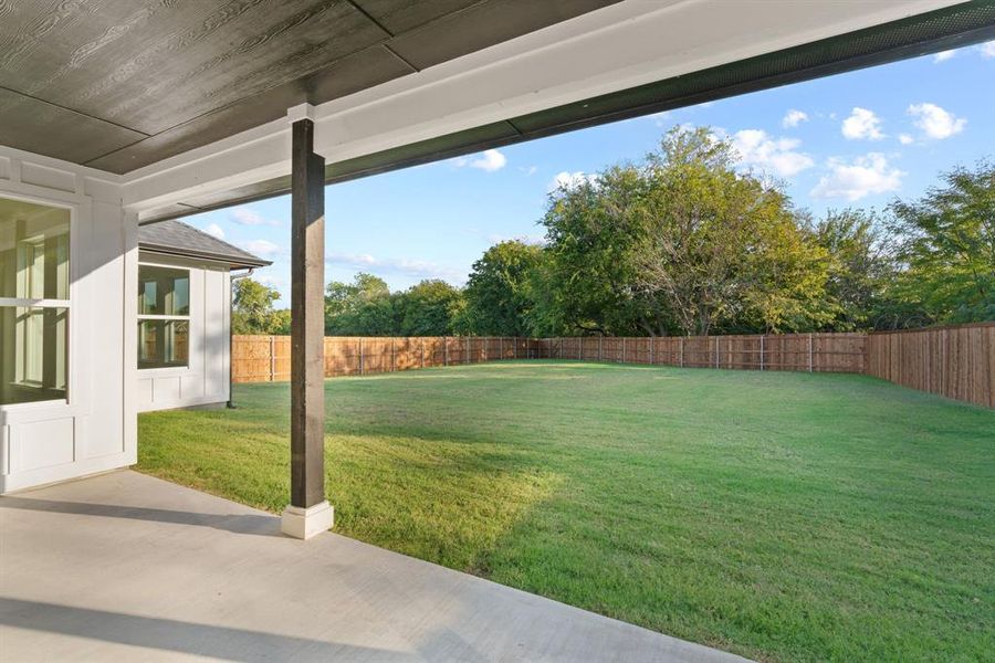 View of yard featuring a patio