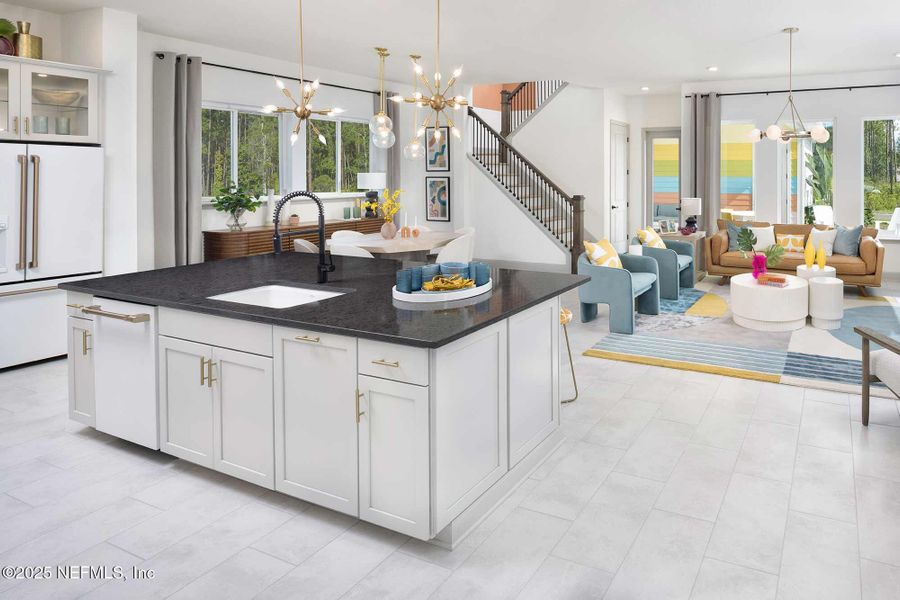 Furnished interior view inside a new home in Seabrook Village 40’ Rear Entry, Nocatee (Image 7).