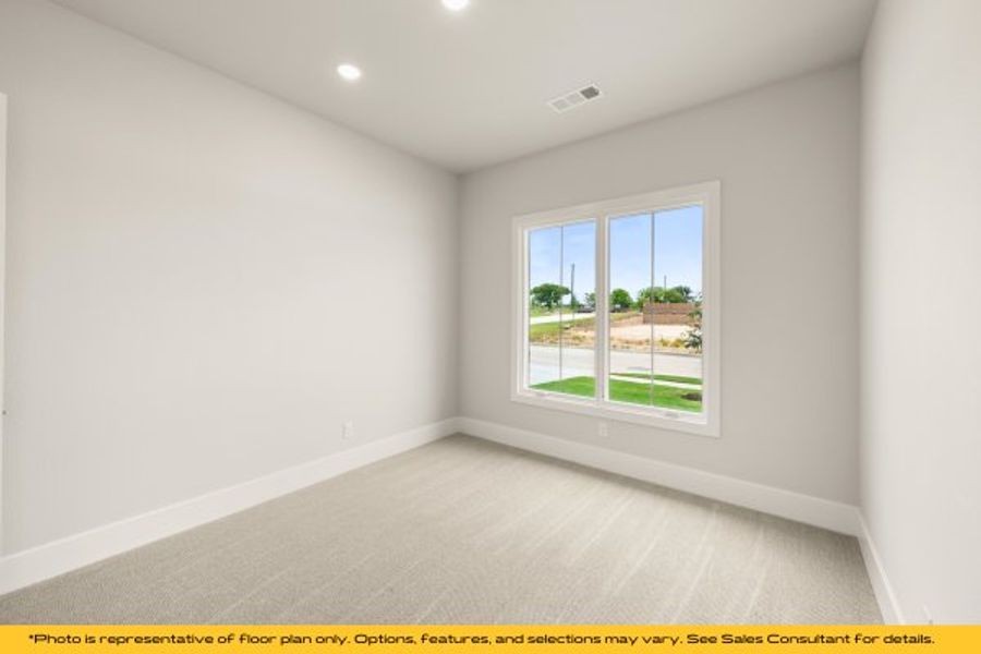 Representative unfurnished interior of a home built from the Taos by Stonefield Homes in Heath Golf and Yacht Club, Rockwall (Image 48).