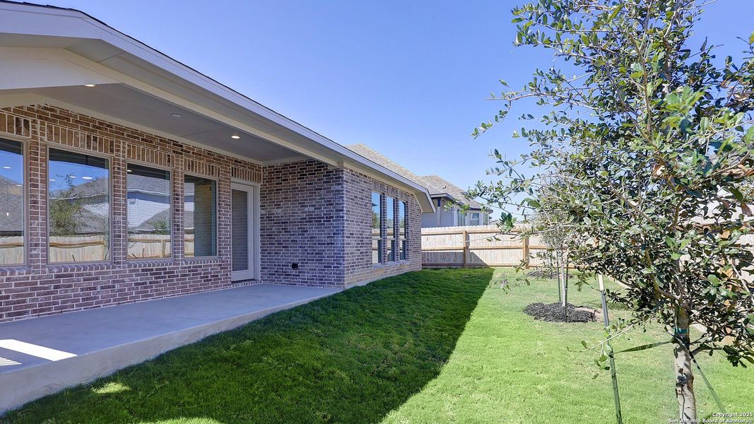 Exterior details and patio area of a home in Corley Farms 50', Boerne (Image 17). Exterior details and patio area of a home in Corley Farms 50', Boerne (Image 17).