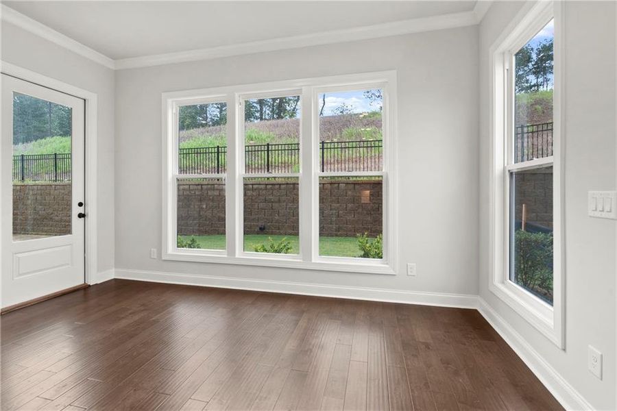 Spacious, unfurnished interior of a new home in Palisades Single Family, Cumming (Image 11). Spacious, unfurnished interior of a new home in Palisades Single Family, Cumming (Image 11).